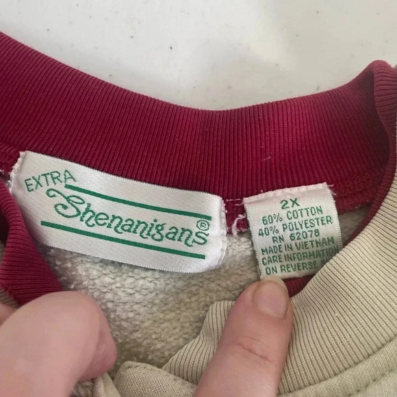 Vintage Grandma style Extra Shenanigans Button Front Embroidered Apples 2X 0186 - Picture 9 of 10